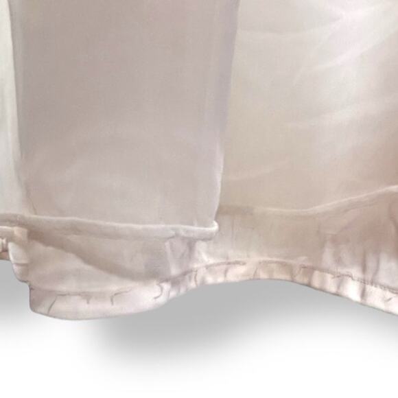 Vintage 70s Sheer White Lace Trim Maxi Nightgown Made In USA Eternal Romantic - Picture 8 of 12